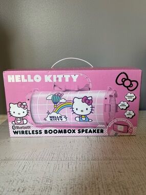 Hello Kitty Pink Portable Bluetooth Boombox Speaker